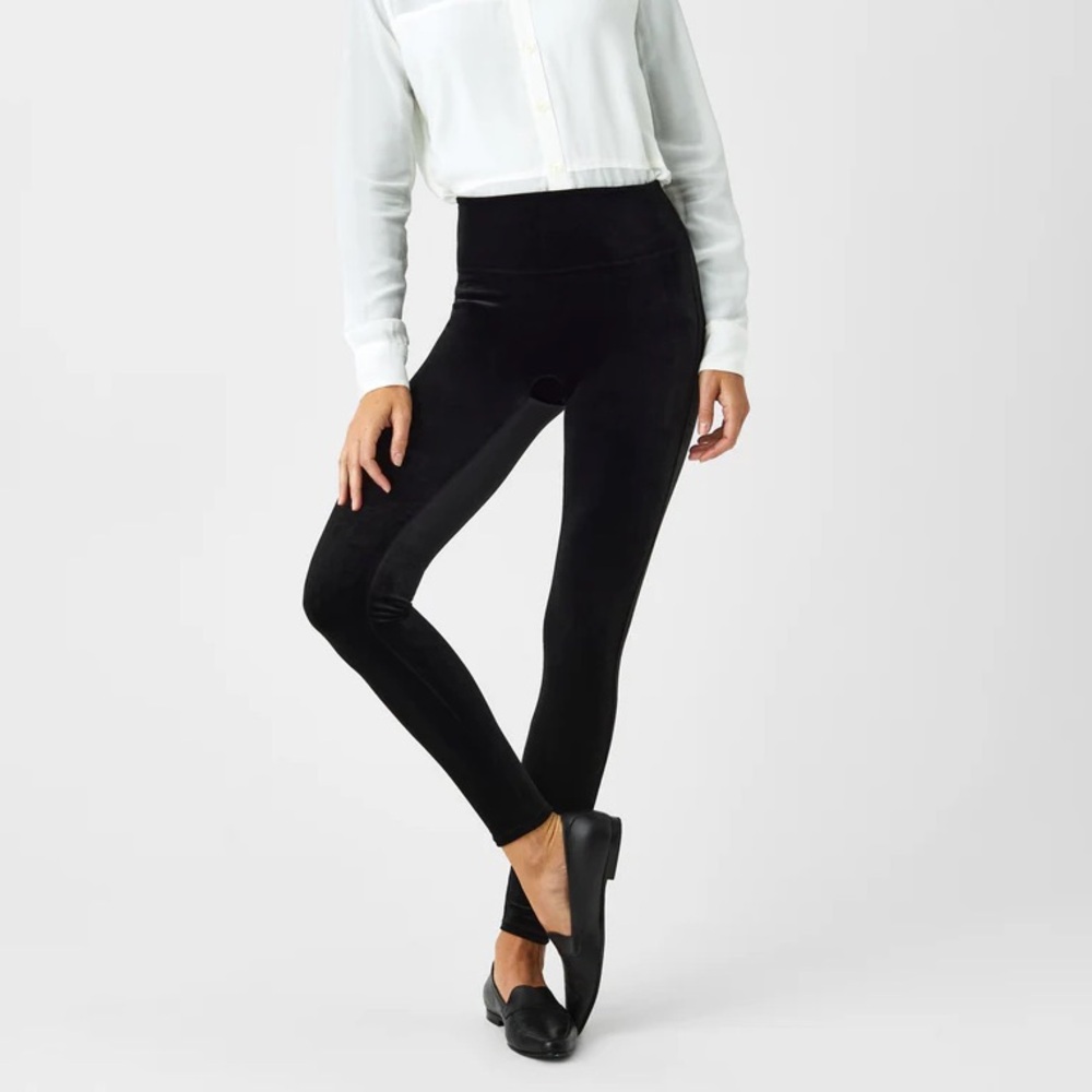 SPANX Black Velvet Leggings